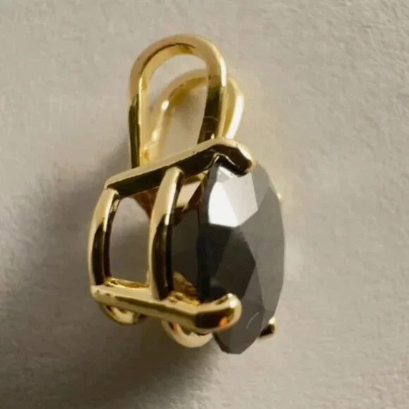 2.75ct Natural Black Diamond Pendant • 14K Yellow Gold (Chain Not Included) - Picture 10 of 15
